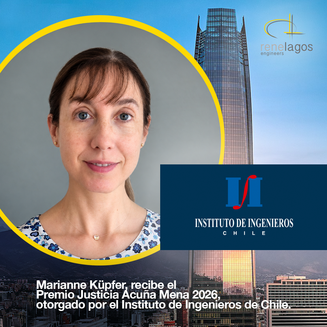 You are currently viewing Nuestra Socia y Directora de Proyectos, Marianne Küpfer, recibe el Premio Justicia Acuña Mena 2026, otorgado por el Instituto de Ingenieros de Chile.